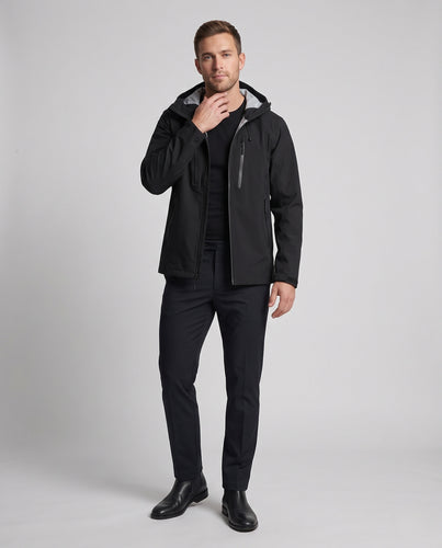 Unisex Hybrid-Regenjacke mit herausnehmbarer Daunen-Innenjacke Nord Taschen