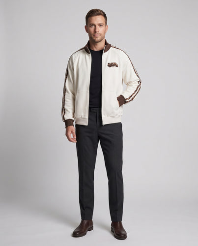 Herren Freizeit-Trainingsjacke mit Reißverschluss und Leoparden-Band Nord Taschen