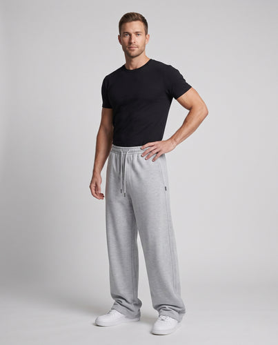 Unisex Extraweite Lounge-Palazzohose aus French Terry mit Tunnelzugbund Nord Taschen