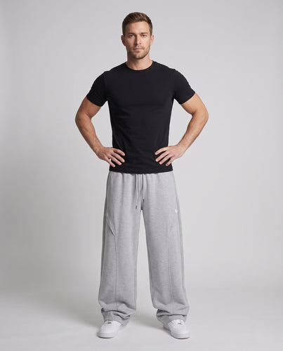 Unisex Extraweite Sweat‑Palazzohose mit Tunnelzugbund und Ballon‑Bein Nord Taschen