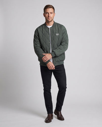 Unisex Gesteppte Bomberjacke im Baseballstil mit Rippbündchen und Druckknopfleiste Nord Taschen