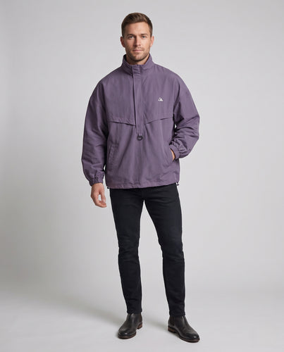 Unisex Leichter Oversize-Anorak mit Halbzip, Kängurutasche und Tunnelzug Nord Taschen