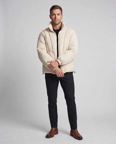 Unisex Leichtgewichtige Volumen-Pufferjacke mit konturierter Steppung und hohem Kragen Nord Taschen