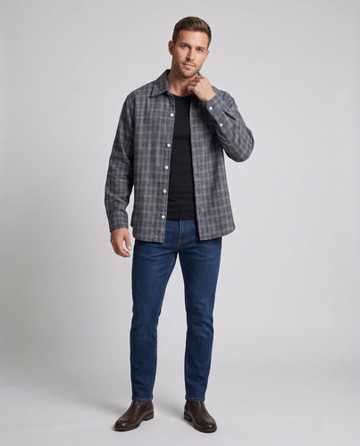 Unisex Locker geschnittenes Flanell-Workshirt mit Karo‑Muster und Brusttasche Nord Taschen