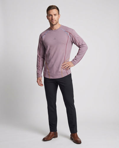 Unisex Lockeres Sweatshirt mit Raglanärmeln und dekorativen Kontrastnähten Nord Taschen