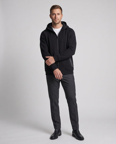 Unisex Minimalistische Oversize-Hoodie-Jacke mit hohem Stehkragen und versiegelten Reißverschlusstaschen Nord Taschen