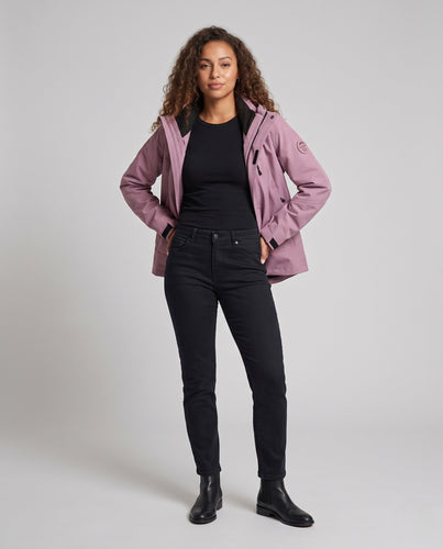Damen Multifunktions-Wasserdichte Outdoorjacke mit abnehmbarer Fleece-Innenjacke und verstellbarer Kapuze Nord Taschen