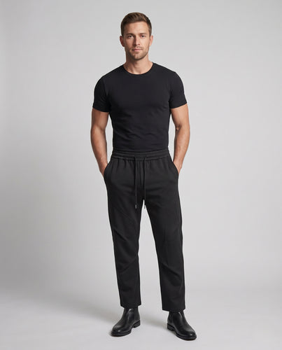 Herren weite technische Paneelhose mit Tunnelzugbund Nord Taschen