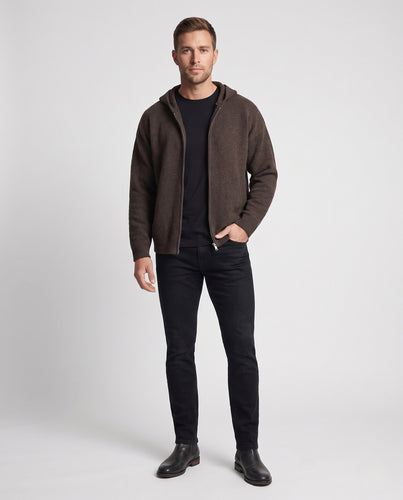 Unisex Oversize Strick‑Kapuzenjacke mit durchgehendem Reißverschluss Nord Taschen