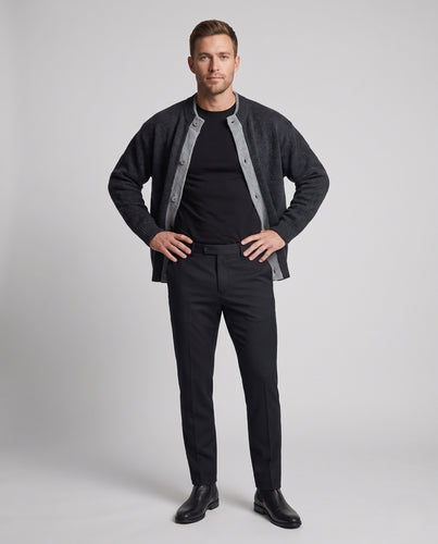 Unisex Oversize-Strickcardigan mit Kontrastblende Nord Taschen