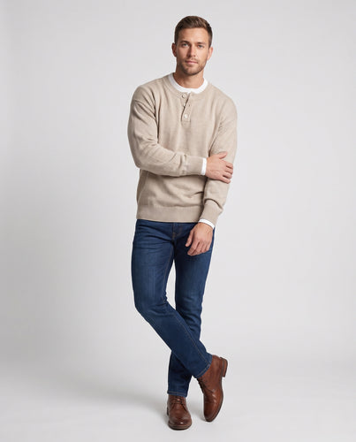 Unisex Oversize-Sweatshirt mit halber Knopfleiste, Rippbündchen und überschnittener Schulter Nord Taschen