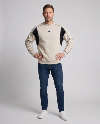 Unisex Oversize-Sweatshirt mit Raglanärmeln, Kontrastnähten und Logoprint Nord Taschen