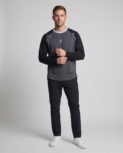 Unisex Oversize-Sweatshirt mit Raglanärmeln, Kontrastpaneelen und Rundhalsausschnitt Nord Taschen