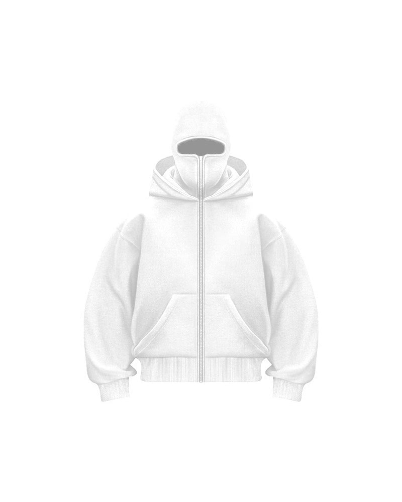 Sweatshirt Mantel mit Doppelkapuze und Reißverschluss - Vittorelli