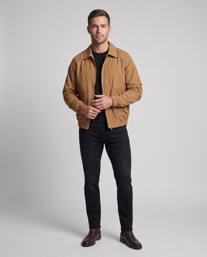 Herren Tech-Utility-Bomberjacke mit Hemdkragen, verdecktem Reißverschluss und D‑Ring-Detail Nord Taschen