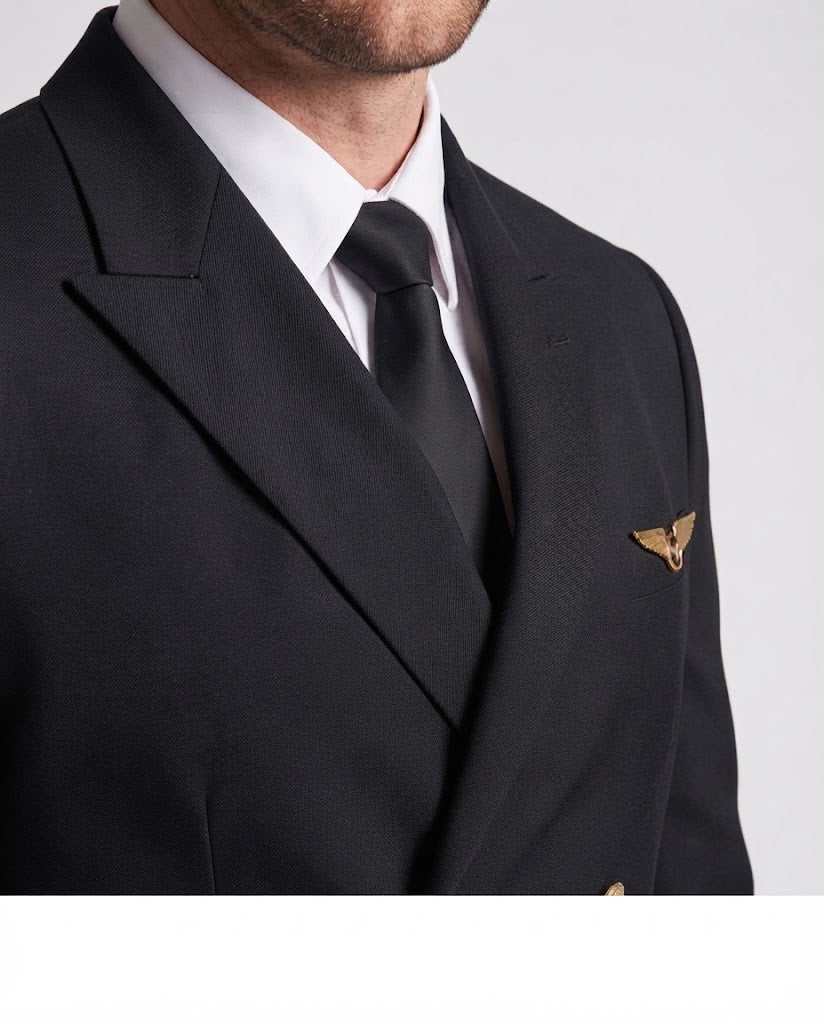 Herren-Pilotenkostüm mit authentischen Details und goldenen Akzenten Nord Taschen