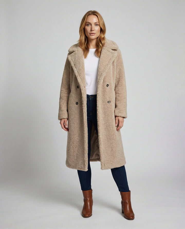 Teddy Kunstfell Mantel Damen