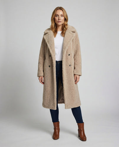 Teddy Kunstfell Mantel Damen