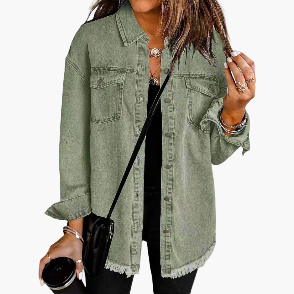 Jeansjacke Im Lässigen Vintage-Stil - Perfekt für Freizeit und Alltag