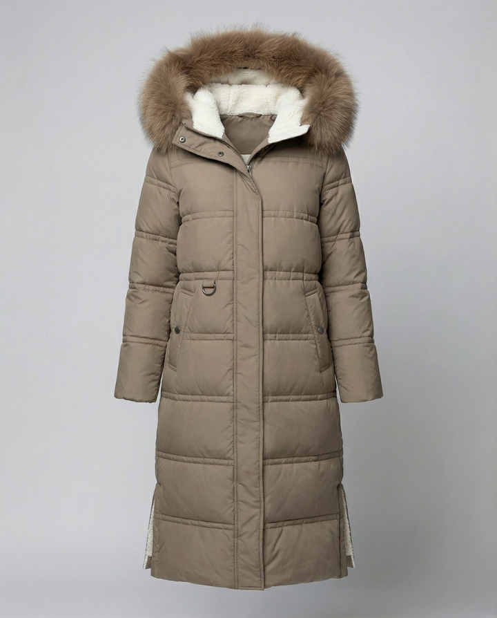 Langer Steppmantel Damen Winter