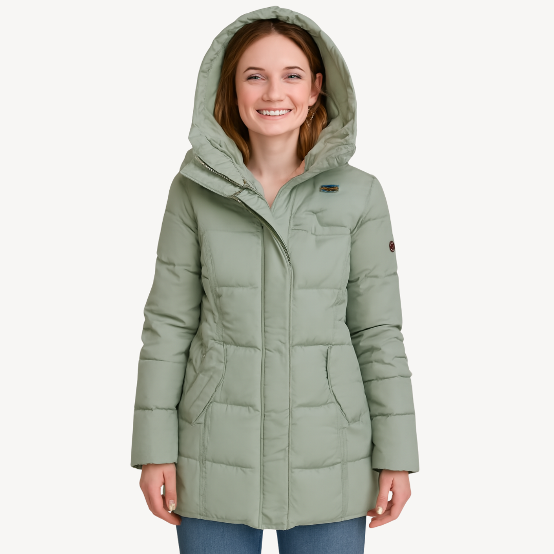 Fleece Gefütterte Pufferjacke für Damen