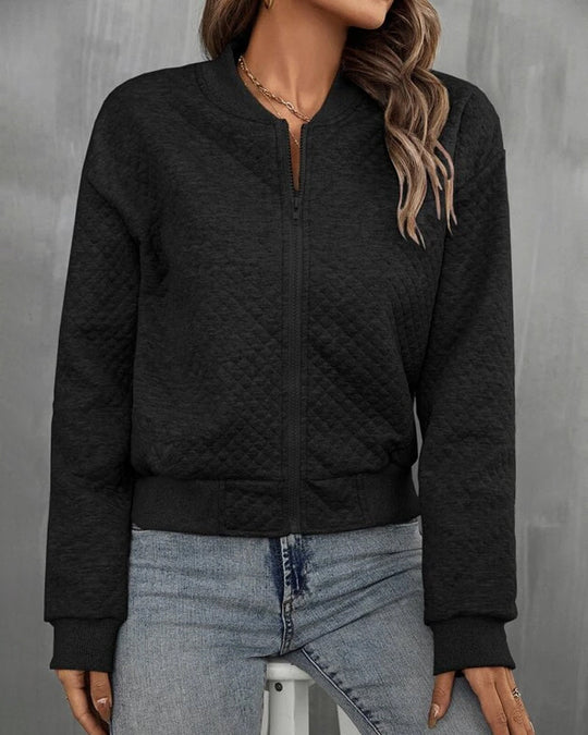 Damen Stepp Bomberjacke
