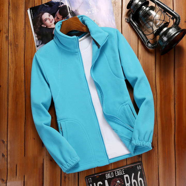 Fleecejacke Damen Reißverschluss-Fleece mit Stehkragen