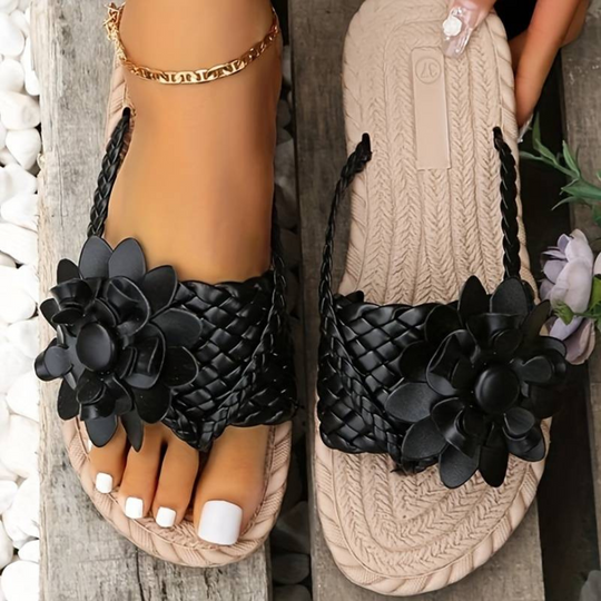 Nord Taschen | Damen-Sandalen mit Offener Zehenspitze und Eleganten Geflochtenen Riemen