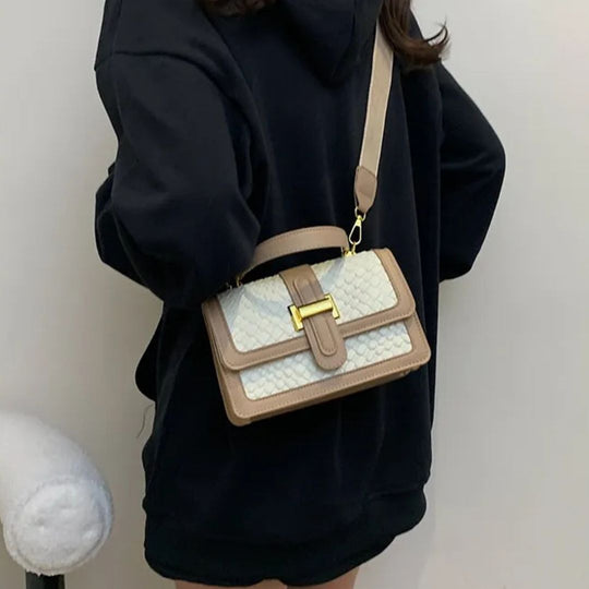 Nord Taschen | Umhängetasche für Damen - Kleine Tasche mit geflochtenem Design und praktischem Verschluss