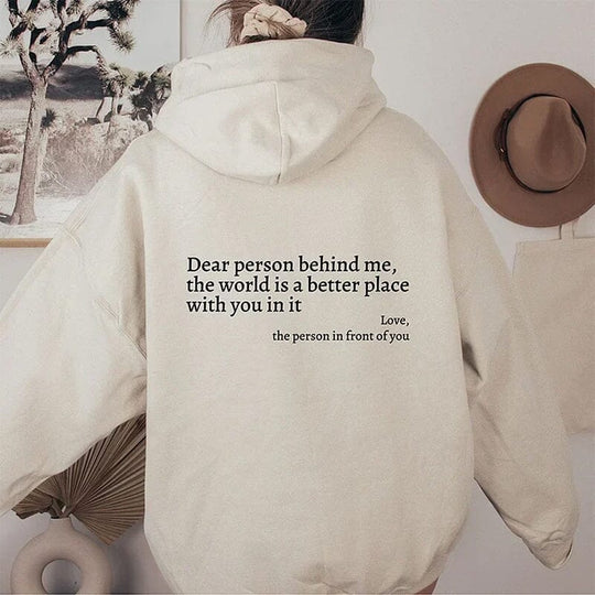 "Dear Person Behind Me" Hoodie Avellé