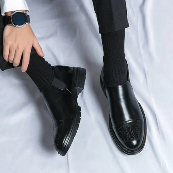 Elegante Herrenschuhe Klassische Slipper Anzugschuhe mit Eleganter Verarbeitung