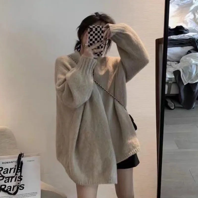 oversized Strickjacke mit Knopfverschluss