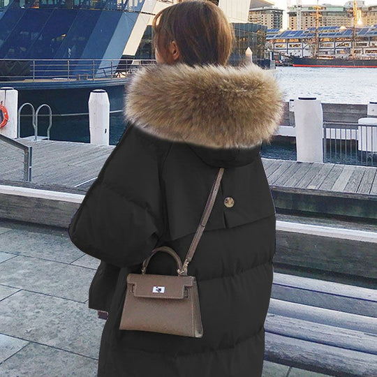 Nord Taschen | Gepolstertes Jacket mit Pelzkragen für Damen
