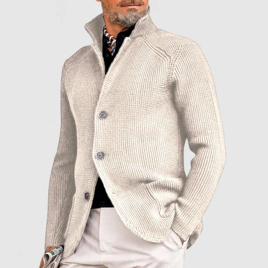 Stilvolle Herrenjacke Mit Stehkragen