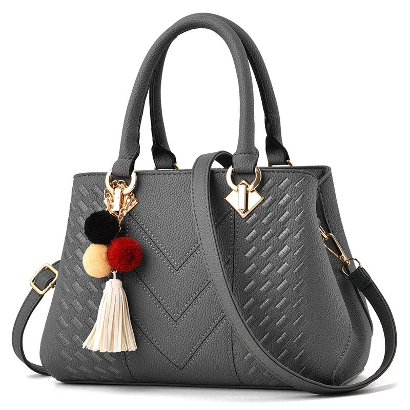 Nord Taschen | Gep quiltete Tragetasche, Veganes Rindsleder Schultertasche
