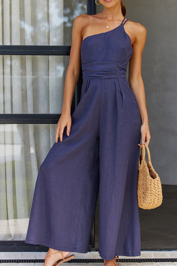 Ein-Schulter-Jumpsuit