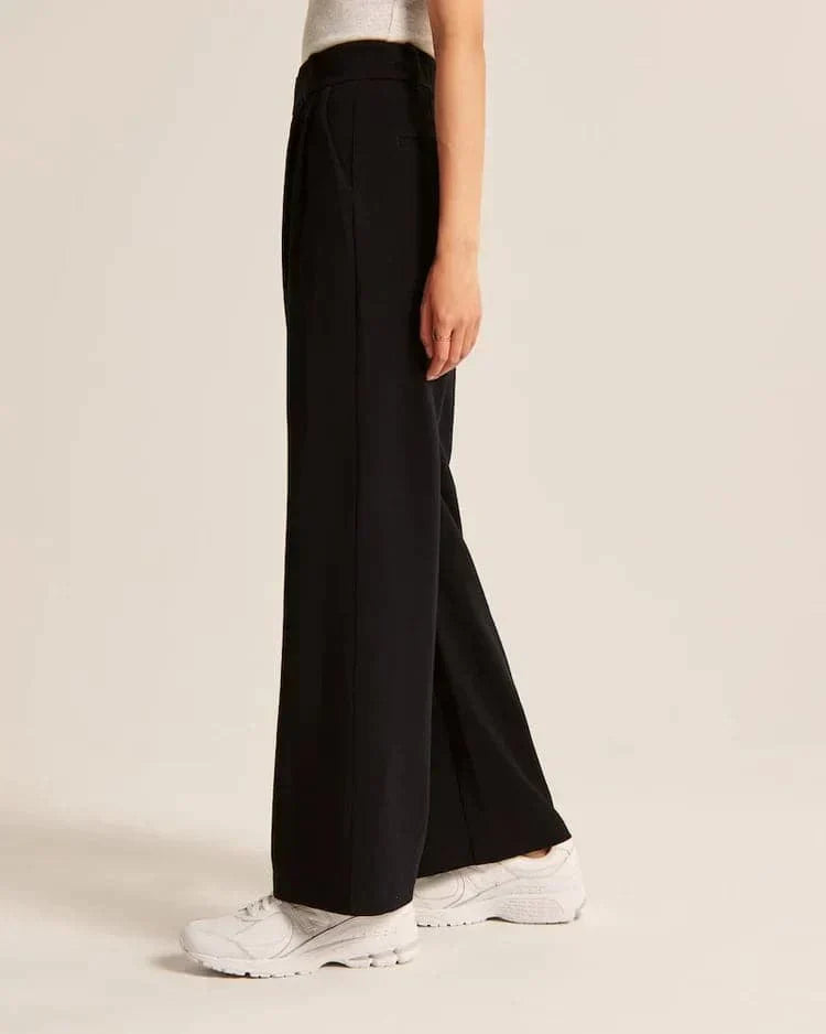 Hohe Taille Weite Bein Hose