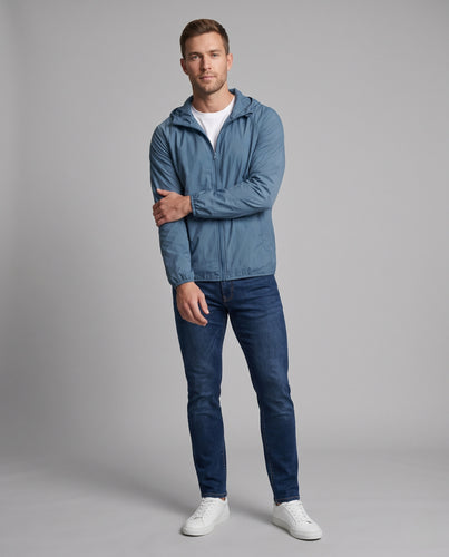 Unisex Leichte Kapuzen-Windjacke mit durchgehendem Reißverschluss und elastischen Bündchen Nord Taschen