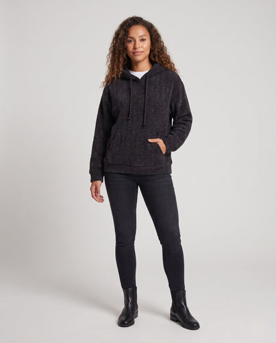 Damen Oversize Strickpullover mit Funnelkragen und texturierter Zickzackstruktur Nord Taschen