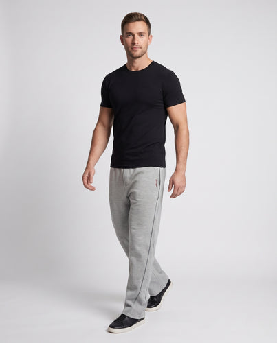 Herren Weite Strick-Jogginghose im Straight‑Leg mit feiner Waffelstruktur und elastischem Bund Nord Taschen