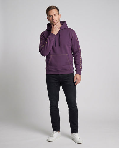 Unisex Oversize-Kapuzenpullover mit Kängurutasche und Sleeve-Print Nord Taschen