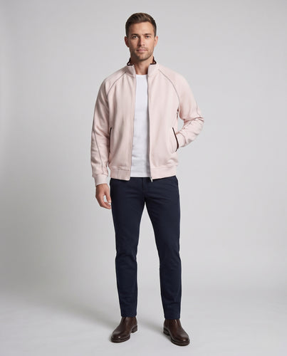 Unisex Reißverschluss‑Sweatjacke mit hohem Rippenkragen, Raglanärmeln und Kontrastpaspel Nord Taschen