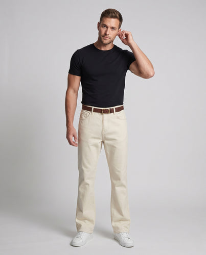 Unisex Schlagjeans mit weitem Bein, hoher Taille und seitlicher Naht Nord Taschen