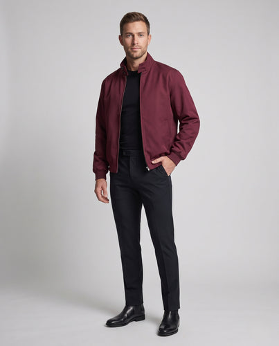Herren Boxy leichter Blouson mit Stehkragen, durchgehendem Reißverschluss und gerippten Bündchen Nord Taschen