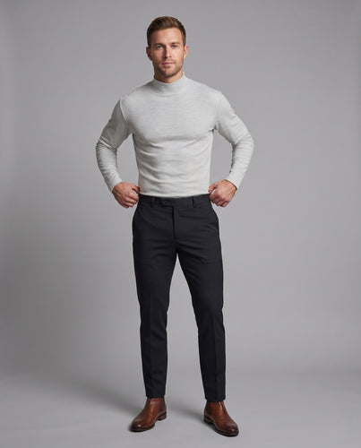 Herren Feiner Mockneck-Pullover aus leichtem Feinstrick im Relaxed-Fit Nord Taschen