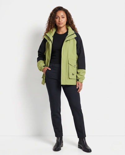 Damen Oversize Utility-Outdoorjacke mit Kapuze, verstellbarem Saum und Mehrfachtaschen Nord Taschen