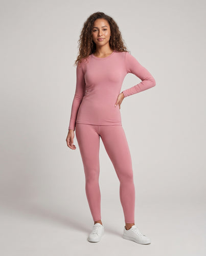 Damen Thermo-Baselayer-Set aus atmungsaktivem Stretch mit Langarm-Oberteil und enganliegenden Leggings Nord Taschen