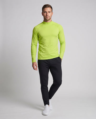 Herren Atmungsaktives Performance-Langarmshirt mit Stehkragen, schnell trocknend & Stretch Nord Taschen
