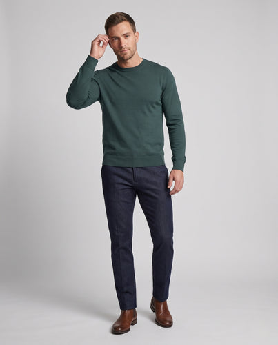 Herren Feines Langarmshirt aus Baumwolljersey mit Rundhals & minimalistischer Passform Nord Taschen