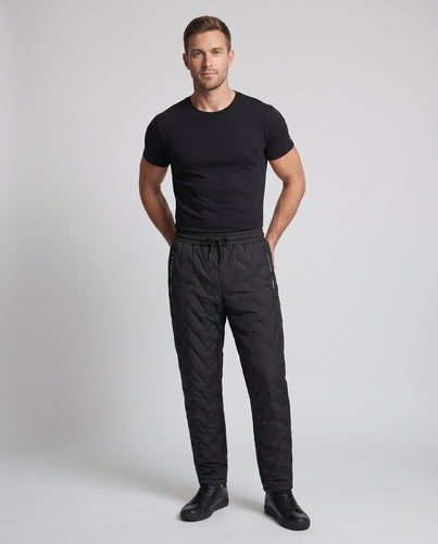 Herren Gefütterte Thermo-Jogginghose mit Teddyfutter, winddichter Außenlage und elastischen Bündchen Nord Taschen